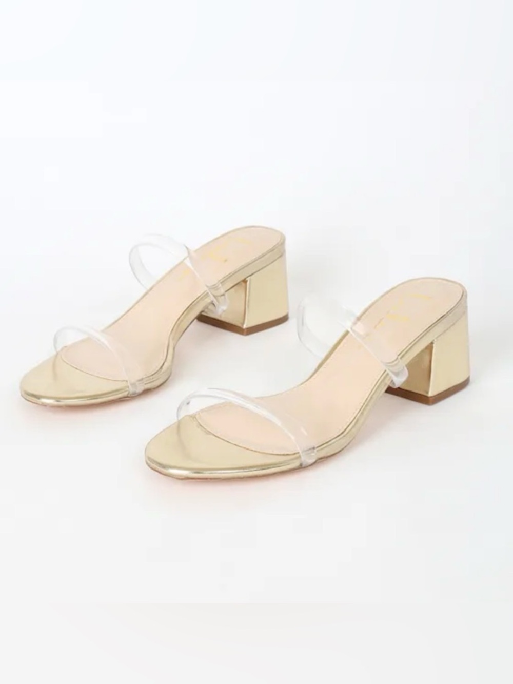 Lulu's Savina Gold Mules - Picture 3 of 14